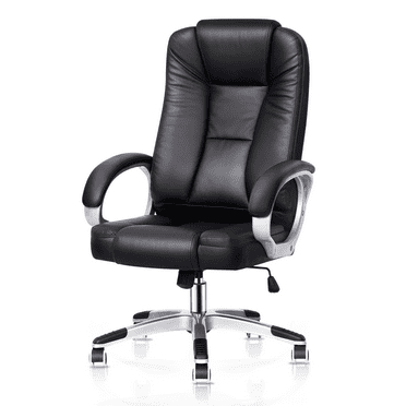 Magshion Ergonomic Executive High Back Chair Office, PU Leather Computer Desk Chair with Lumbar Support & Swivel Wheels, 300lbs Capacity, Black
