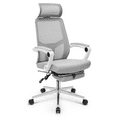 thumbnail image 1 of Magshion Ergonomic Office Executive Chair, Adjustable High Back Seat with Headrest & Footrest for Home Office, Grey, 1 of 11