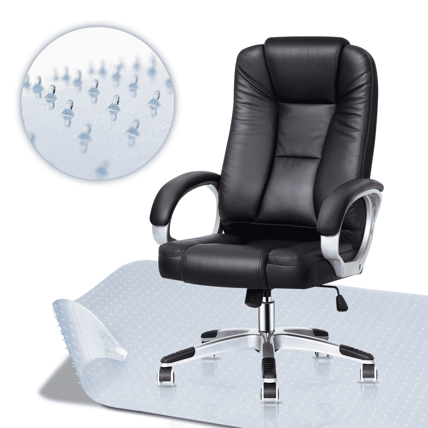 Magshion Executive Office Chair & Carpet Mat, Deep Tilt Swivel High