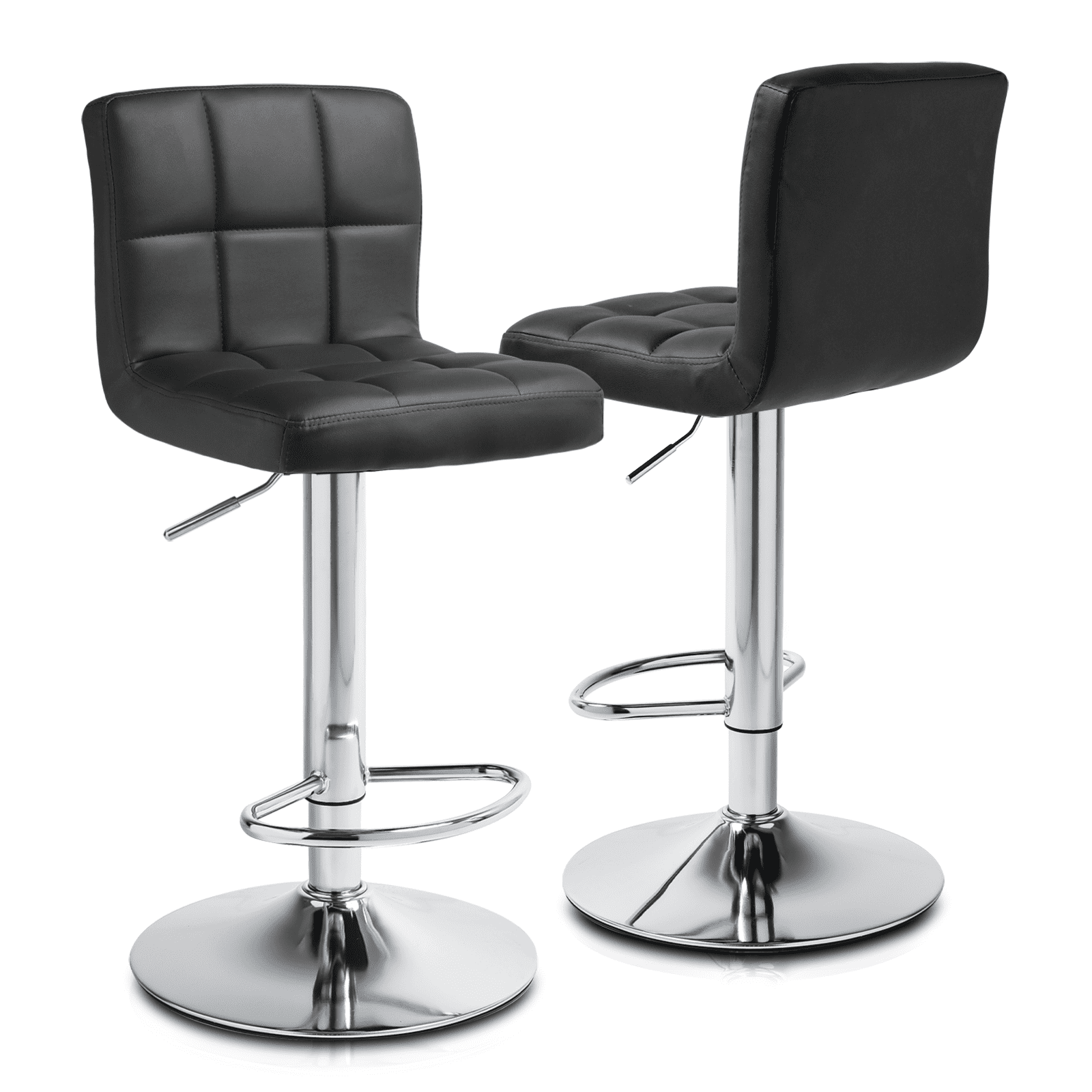 Magshion Faux Leather Bar Stools Adjustable 360 Degree Swivel Backrest