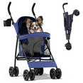 thumbnail image 1 of Magshion Foldable Lightweight Pet Trolley for Cats & Dogs, 4 Wheel (Navy Blue), 1 of 10