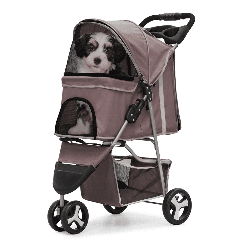 Magshion 3-Wheel Folding Pet Stroller, Dog/Cat Carrier with