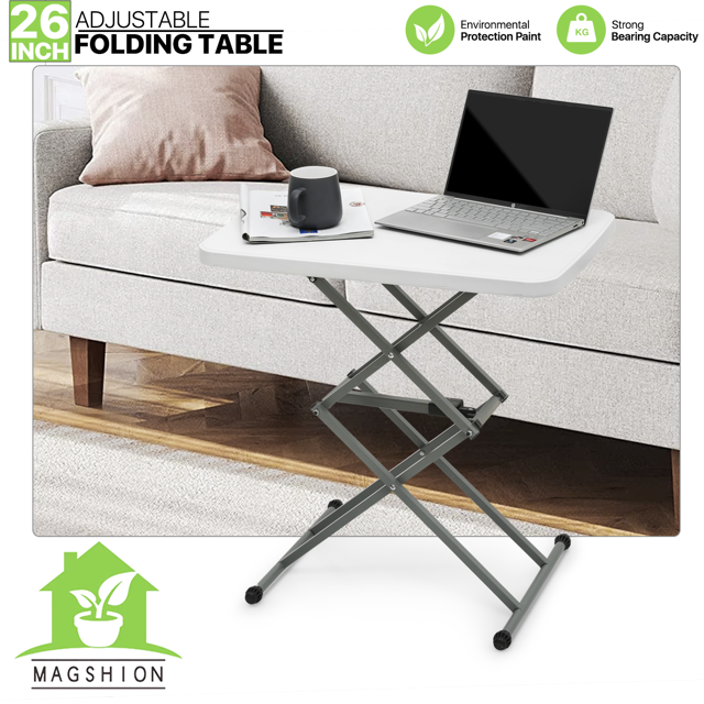 Magshion Foldable Table Adjustable TV Tray, Easy to Fold and Storage