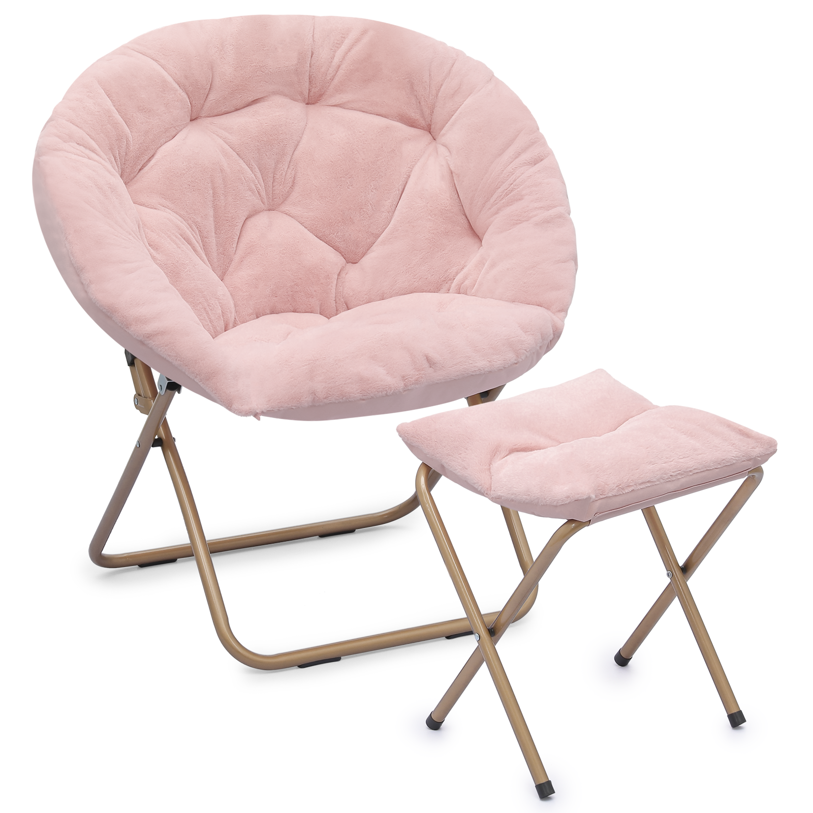 Mainstays Faux Fur Saucer™ Chair, White