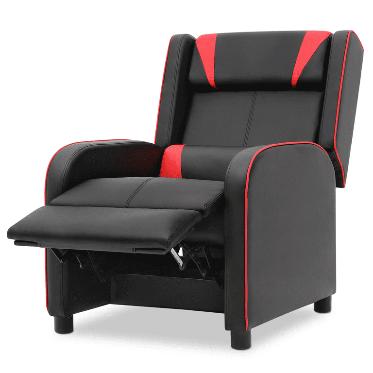 Homall Gaming Massage Recliner Chair Racing Style Single Living Room Sofa  Recliner PU Leather Recliner Seat Comfortable Ergonomic Home Theater  Seating