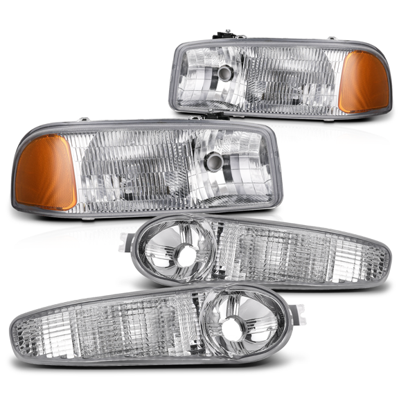 Magshion Headlights Assembly for 2001-2007 GMC Sierra, 01-06 GMC Yukon Denali, Yukon XL 1500 Denali Pickup