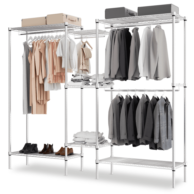 Magshion Closet Rail Hanger, Heavy-Duty 4-Rod Garment Rack