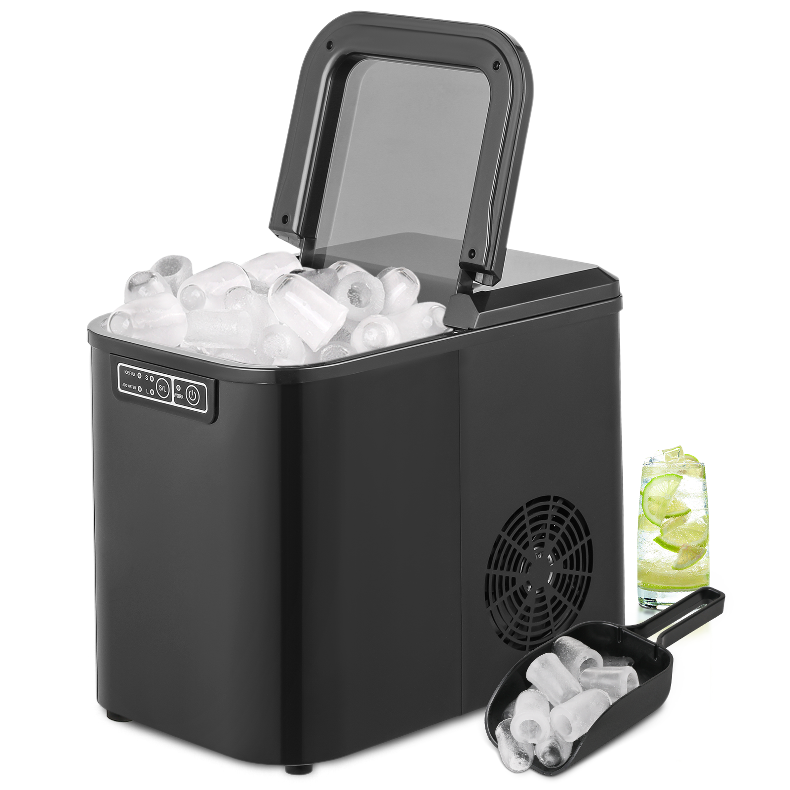 Automatic SelfCleaning Ice Maker Machine for Countertop, 26lbs 24Hrs, 9 Cubes Ready in 7mins