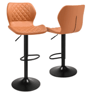 Swivel Bar Stools Set of 2, Adjustable Counter Height Barstools with ... image.