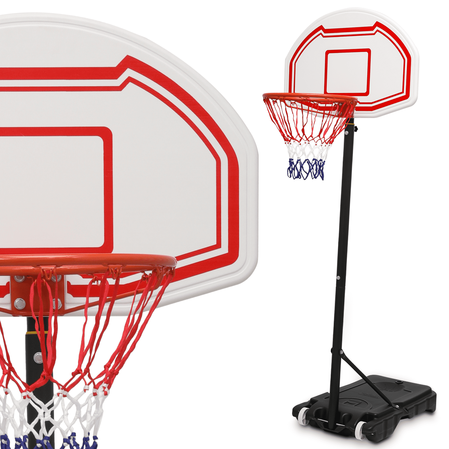 Magshion 57ft Adjustable Basketball Hoop for All Ages, Portable with