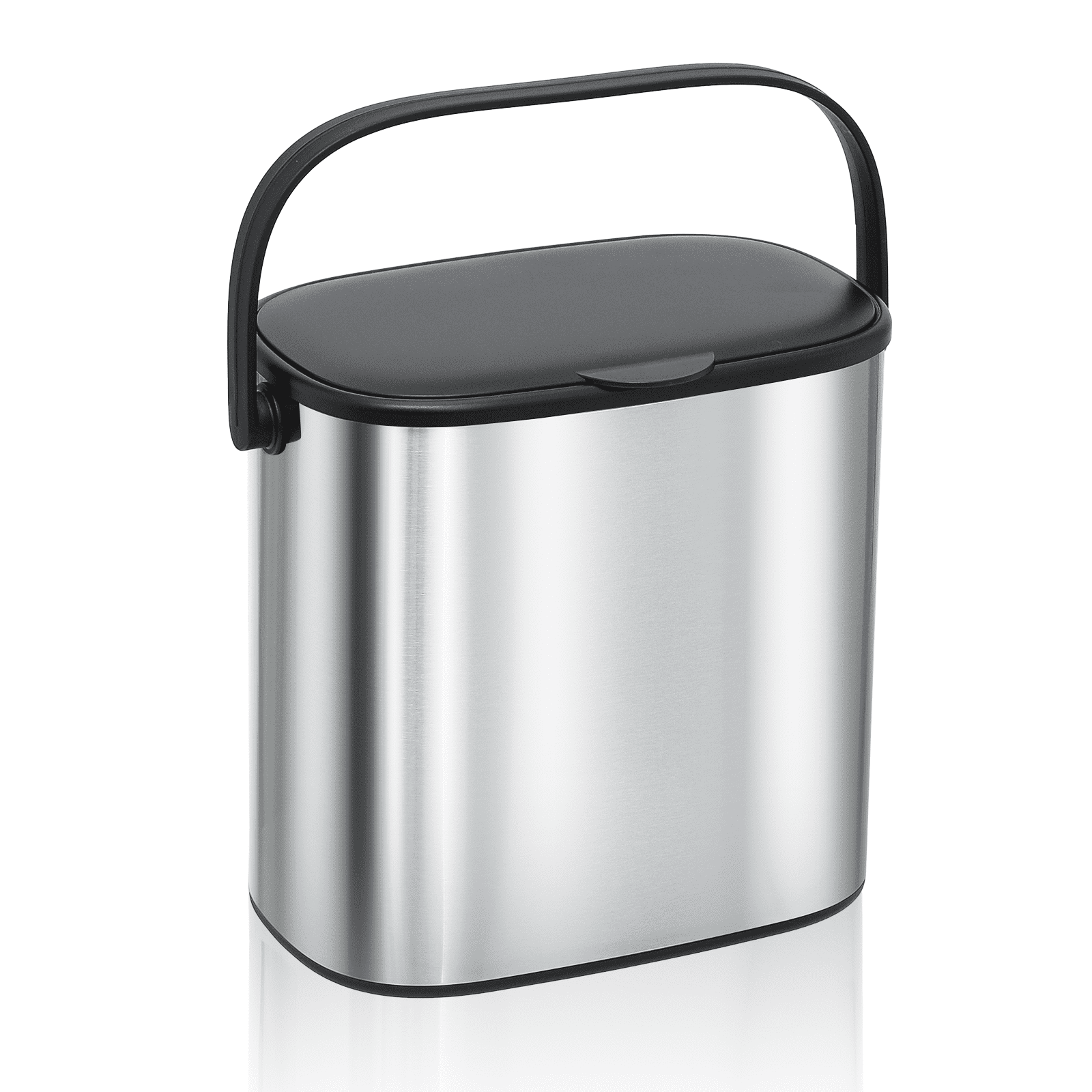VIVOSUN Indoor 1.3 gal. Stainless Steel Countertop Compost Bin with Lid for Kitchen Food Waste in White