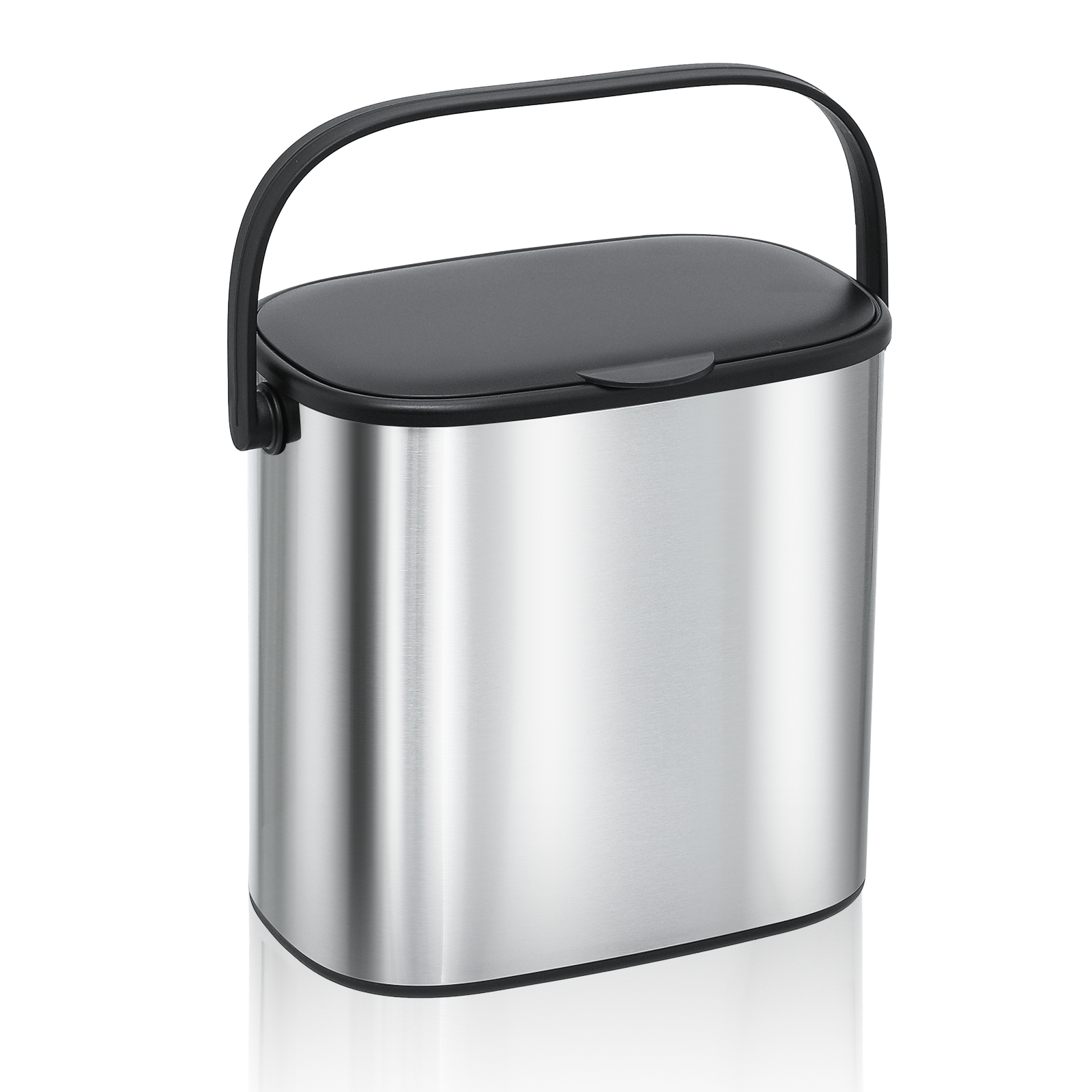 2.4 Gal Hanging Trash Can for Kitchen Door with Lid, Small