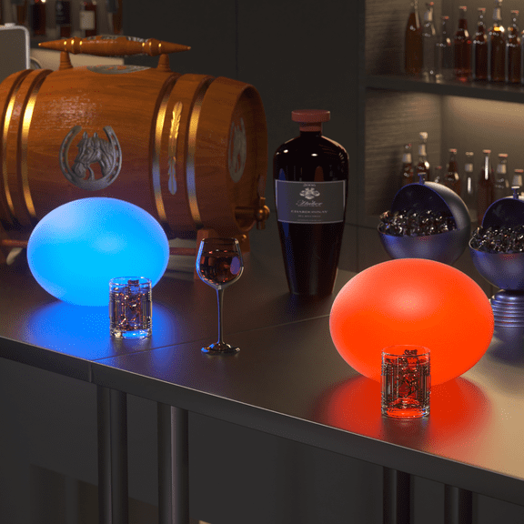 Magshion LED Cordless Egg Mood Lighting, RGB 16 Color Changing Night Light Mood Lamp, USB Rechargeable Decorative Lighting Waterproof with Remote Control (Small)