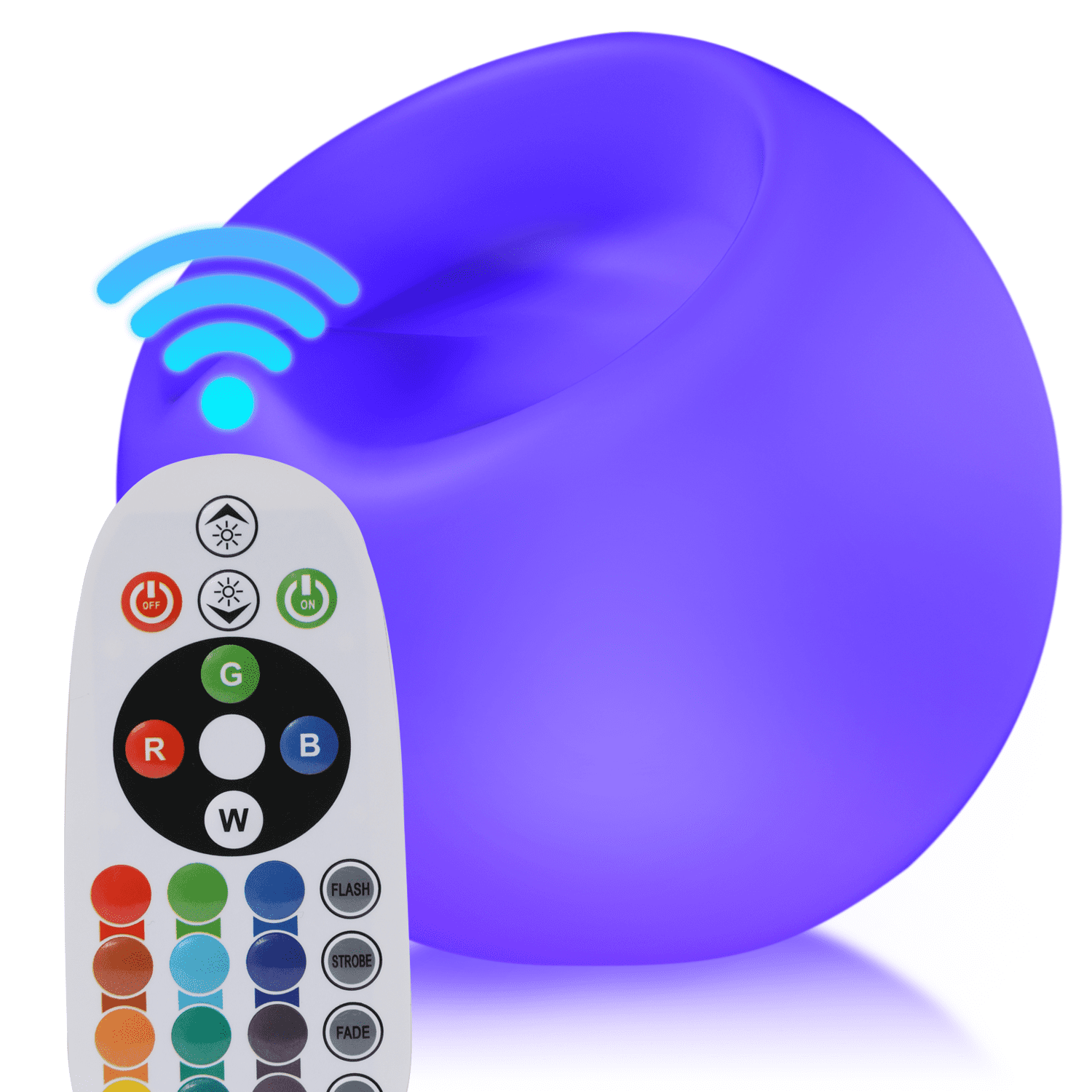 Magshion LED LightUp Chair with Remote Control, 16 RGB Color Changing