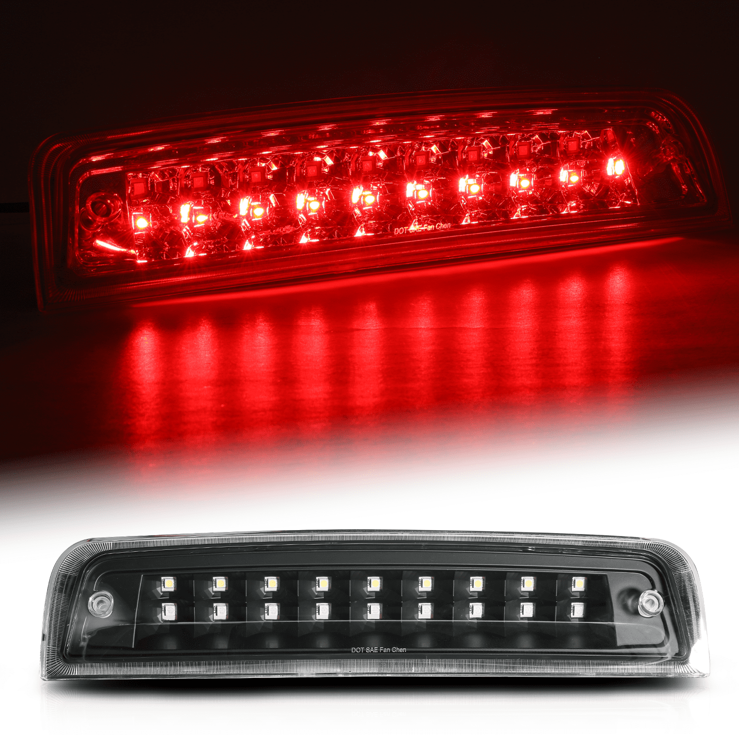 Ram 1500 Tail Light Clear & Chrome LED Third Brake Light For 2009-2017 Dodge Ram 1500/2500/3500 3rd Brake Light Led - Foto 9