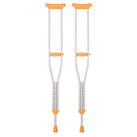 Magshion Lightweight Aluminum Crutches, 9 Gears Adjustable, 45"-53" Tall, 220lbs Weight Capacity Universal Underarm Crutches for Adults and Teenager