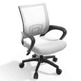 thumbnail image 1 of Magshion Mesh Office Chair Desk Chair, Mid Back Ergonomic Adjustable Height Rolling Swivel Computer Chair with Lumbar Support, White, 1 of 12