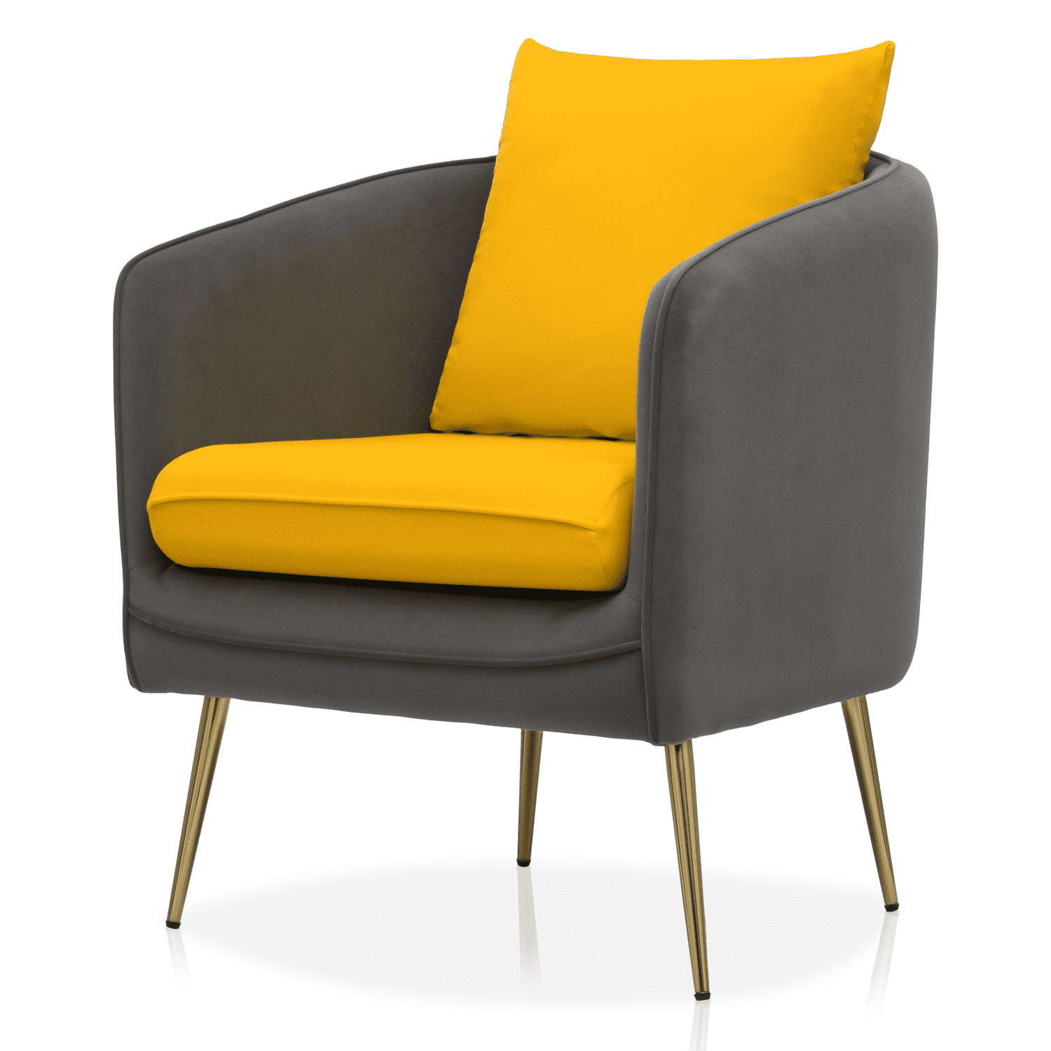Magshion Modern Armchair Barrel Arm Chair with Cushion and Upholstered