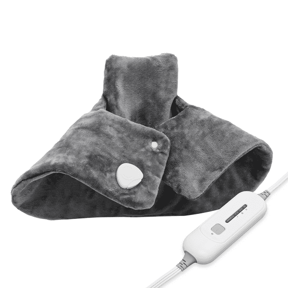Magshion Neck and Shoulder Heating Pad, 16" x 23" Machine Washable Neck Heating Pad with 3 Heat Settings & 90 Min Auto Shut Off, Dark Gray