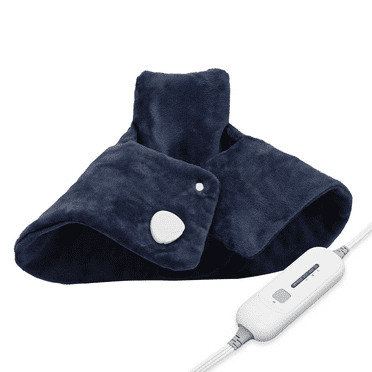 Magshion Neck and Shoulder Heating Pad with 3 Heat Settings and 90 Min Auto Shut Off Machine Washable Heating Pad, Navy Blue, 16" x 23"
