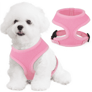 Magshion No Pull Mesh Dog Harness, Pet Vest Adjustable Breathable Harnesses for Dogs Walking, Pink XS