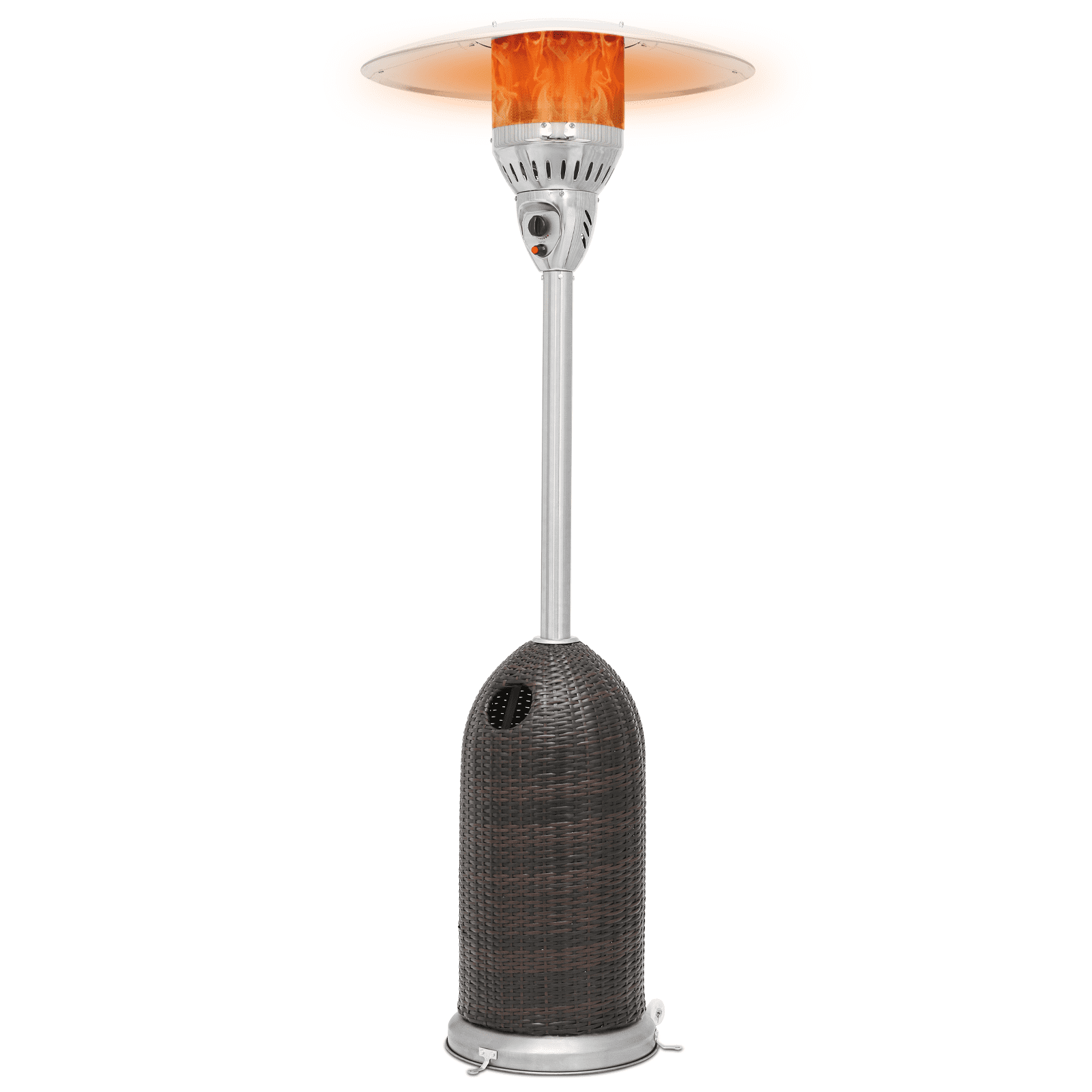 80" Brown Propane Outdoor Patio Heater with Wheels
