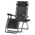 thumbnail image 1 of Magshion Patio Zero Gravity Lounge Chairs, Outdoor Folding Beach Recliners with Headrest and Foot, Black, 1 of 11