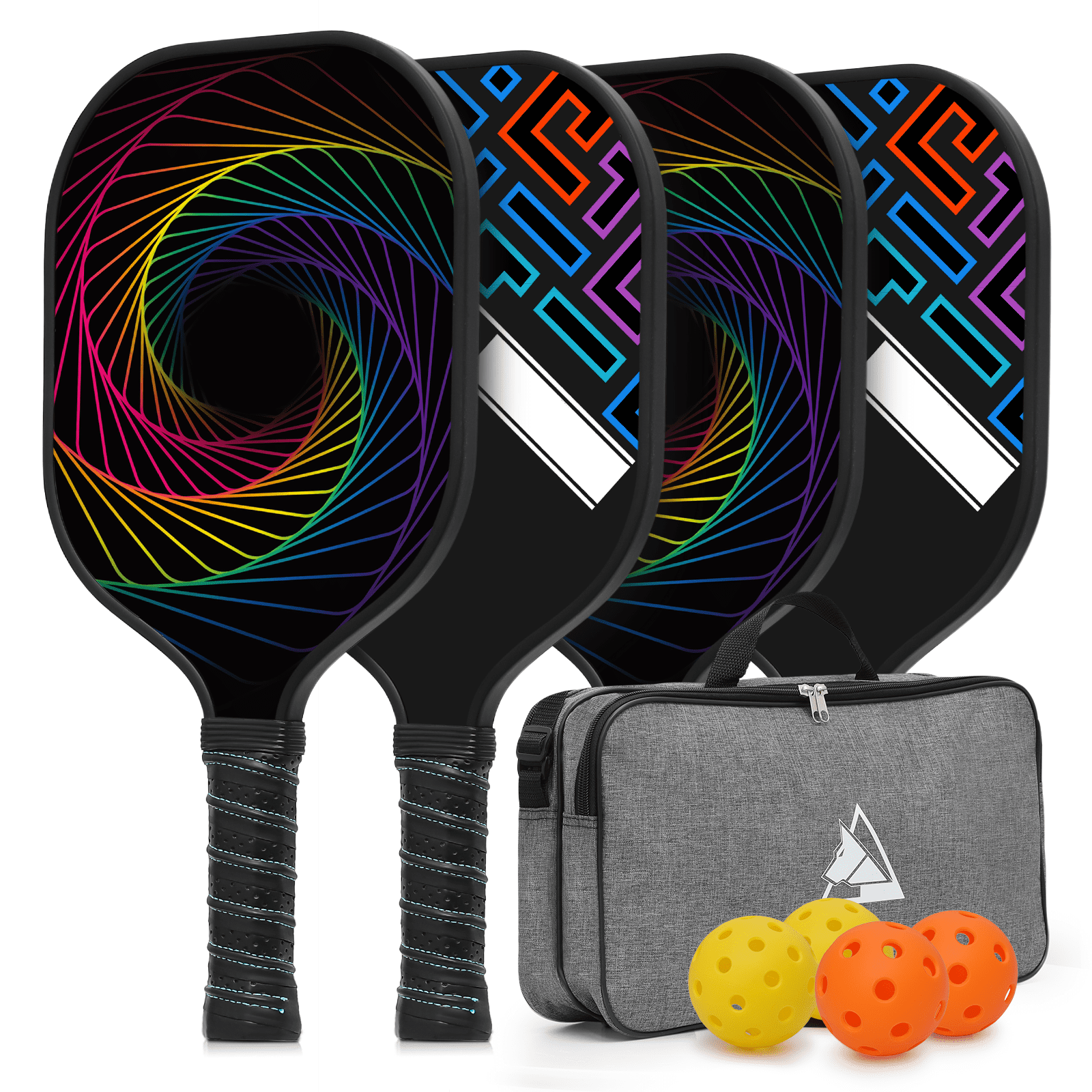 Magshion Pickleball Rackets, Fiberglass Pickleball Paddles Set with
