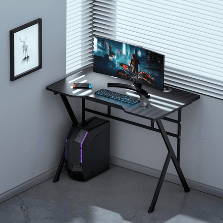 Magshion Portable Computer Desk, Multifunctional Standing Laptop Table with Host Rack for Home Office Study room, Black