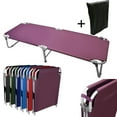 thumbnail image 1 of Magshion Portable Military Fold Up Camping Bed Cot + Free Storage Bag Purple, 1 of 2