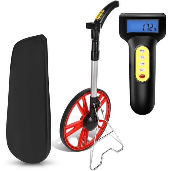 Magshion Professional Measuring Wheel, High Precision Distance Measurer in Feet/Inches, Foldable Telescoping Handle, Backlit Display, Includes Storage Bag for Surveyors & Contractors