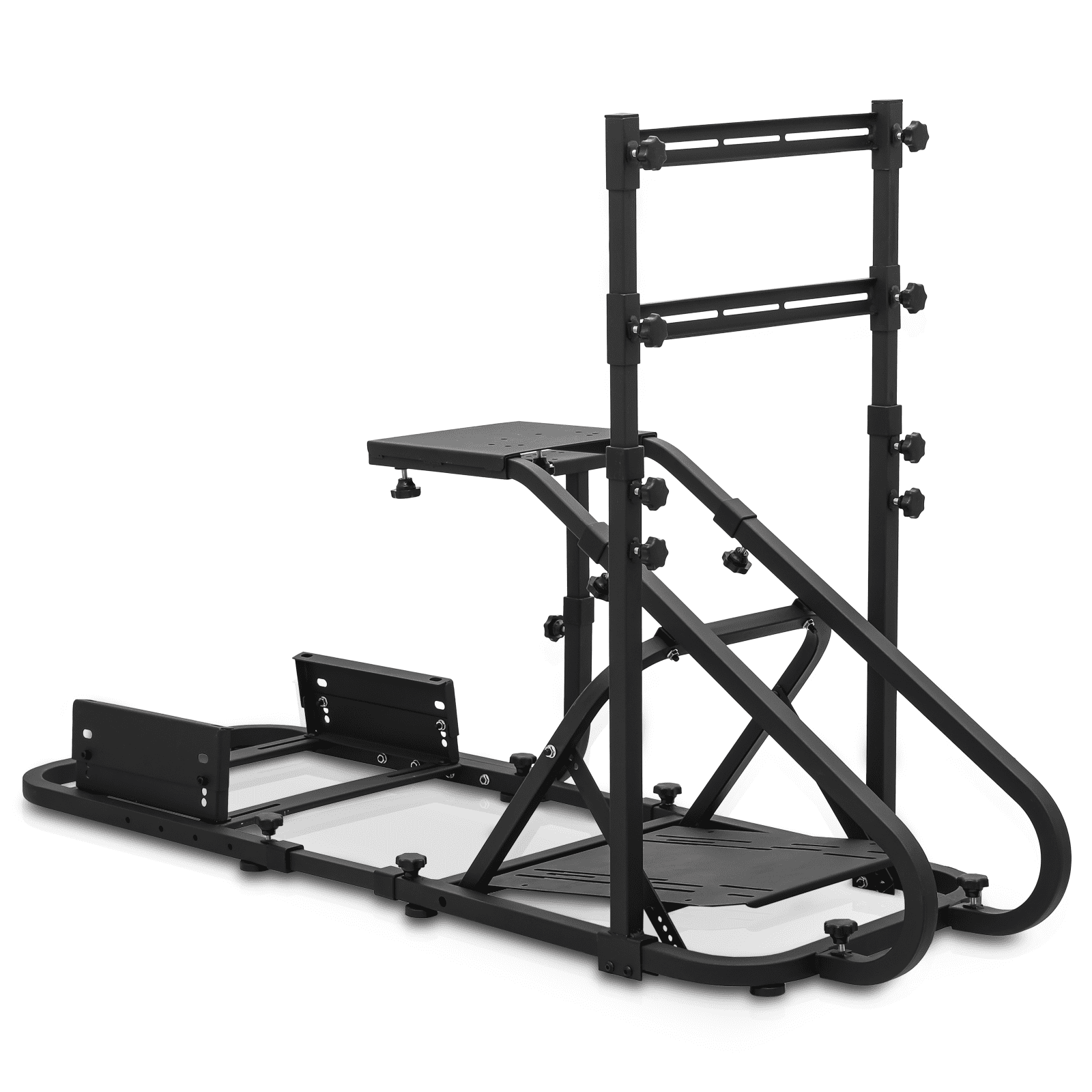 Magshion Racing Simulator Cockpit with Monitor Stand fit for Logitech G25, G27, G29, G920 Thrustmaster TX F458, T500RS, T300RS, PS5 Xbox Racing Wheel Stand, Black