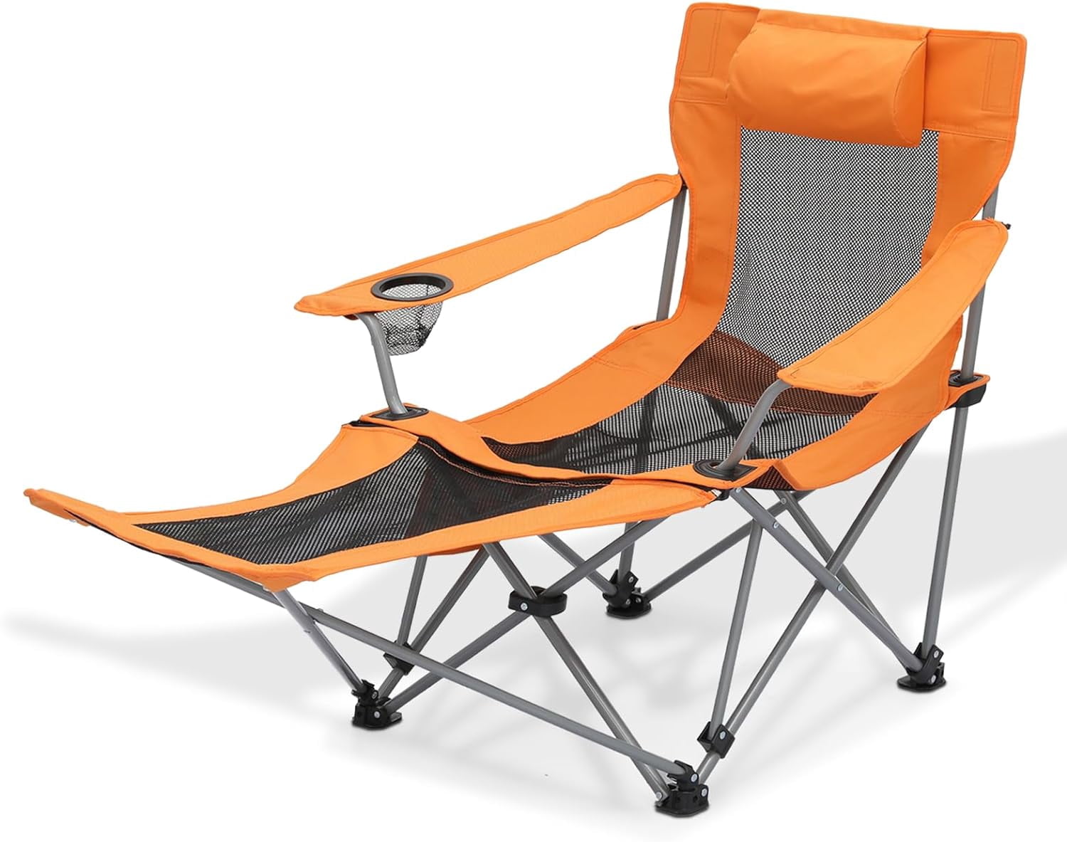 Magshion Reclining Foldable Camping Chair with Foot Rest for Adults