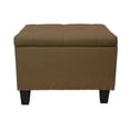thumbnail image 1 of Magshion Rectangular Storage Ottoman Bench Tufted Footrest Lift Top Pouffe Ottoman, Coffee Table, Seat, Foot Rest, and more 24'', Linen Coffee, 1 of 7