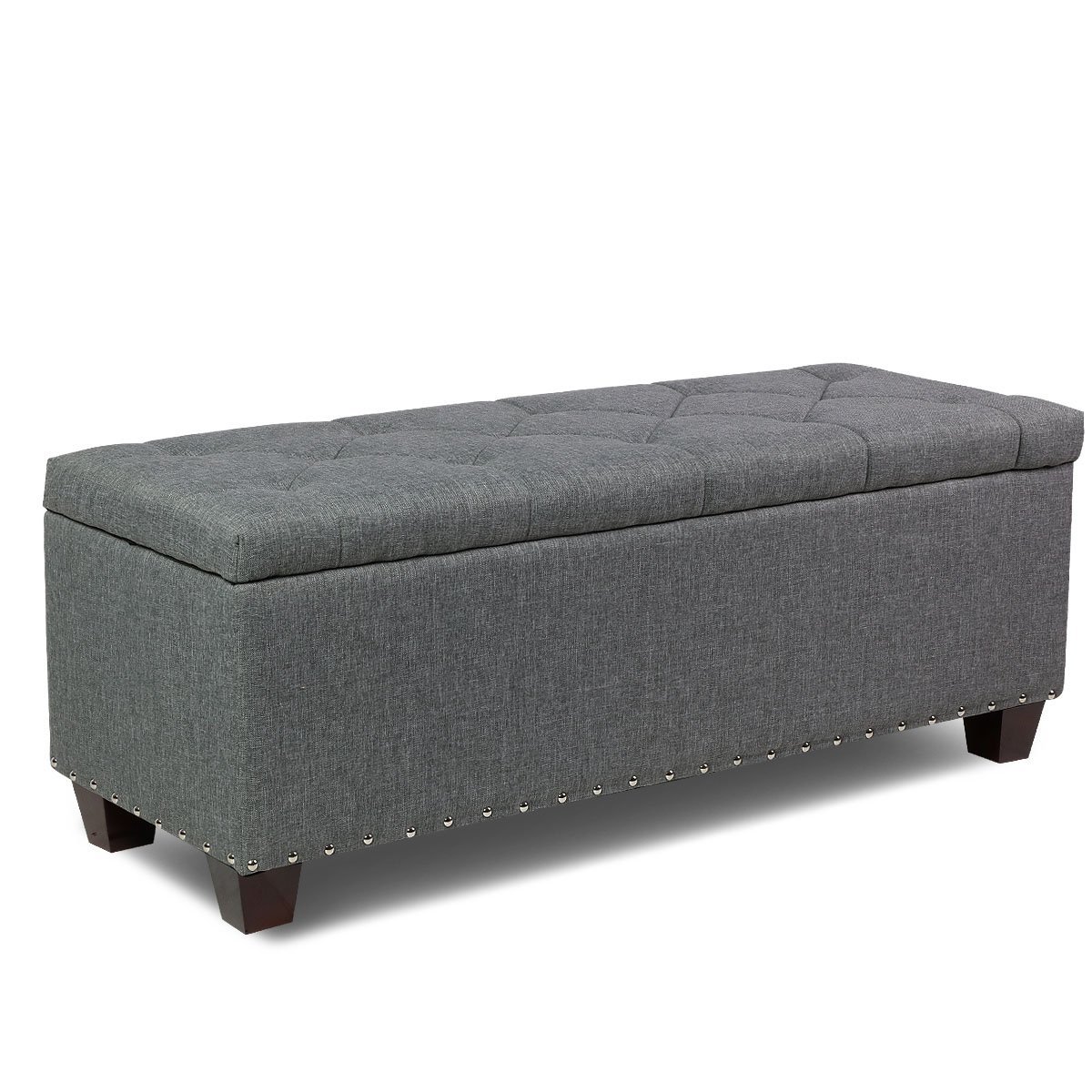 Magshion Rectangular Storage Ottoman Bench Tufted Footrest Lift Top