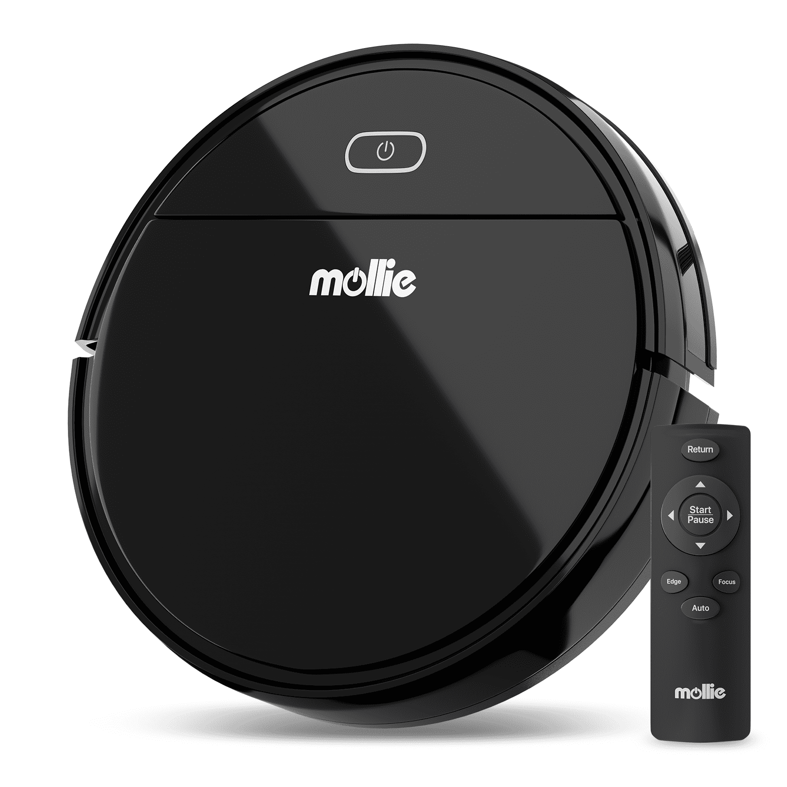 Black Cordless Bagless Robot Vacuum with HEPA Filter