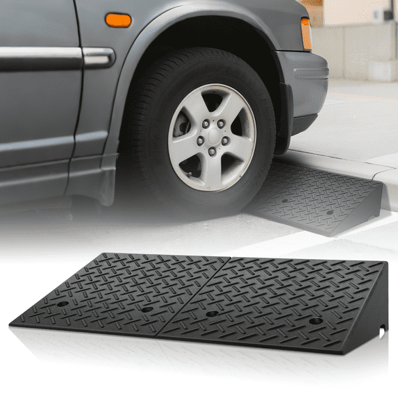 Magshion Rubber Curb,8" Rise 39" Length Heavy Duty Loading Driveway Ramp for Cars, Wheelchair