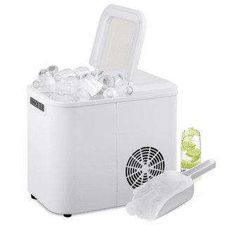 ecozy Portable Ice Maker Countertop, 9 Cubes Ready in 6 Mins, 26 lbs in 24  Hours, Self-Cleaning Ice Maker Machine with Ice Bags/Standing Ice Scoop/Ice  Basket for Kitchen Office Bar Party, Aqua 