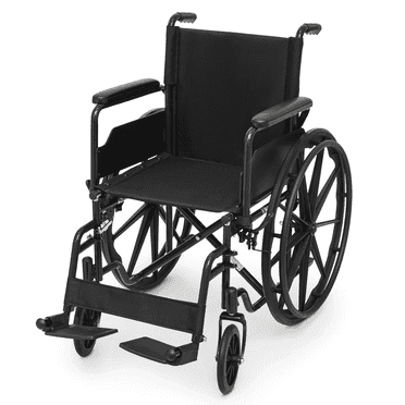 Magshion Self ProPelled Folding Transport Wheelchair, Lightweight Wheelchair with Flip Back Padded Armrests, Removeable Swing-away Footrests and Parking Brake for Adults, Disable