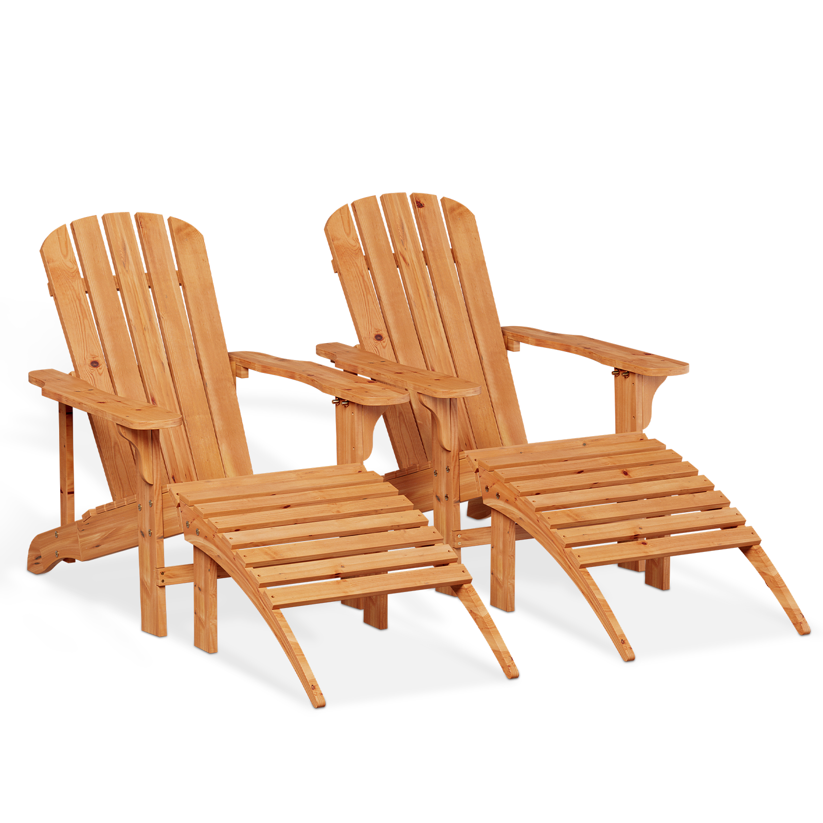 Outsunny Weather Resistant Fir Wood Adirondack Chair Rustic Brown