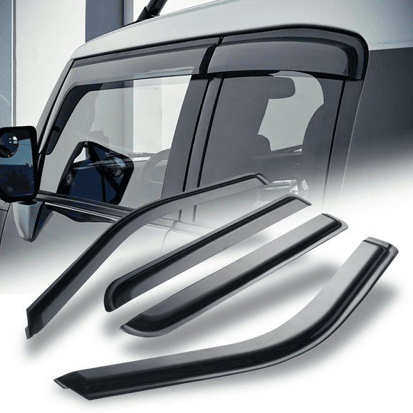 Magshion Set of 4 Outside Mount Window Visor Deflector Rain Guards for 2015-2023 Ford F-150 Super Duty Crew Cab, 2017-2022 Ford F-250 Super Duty Super Crew Cab