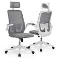 thumbnail image 1 of Magshion Set of 2 Ergonomic Office Chair, Adjustable High Back Computer Seat with Headrest & Armrest for Home, Grey, 1 of 11