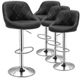 Magshion Set of 4 Faux Leather Bar Stools Height Adjustable 360 Degree