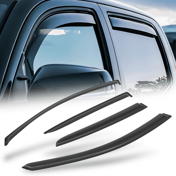 Magshion Set of 4 Tape-On Window Visor Shade Vent Wind Rain Deflector Guard for 2012 2013 2014 2015 2016 Nissan Versa Sedan