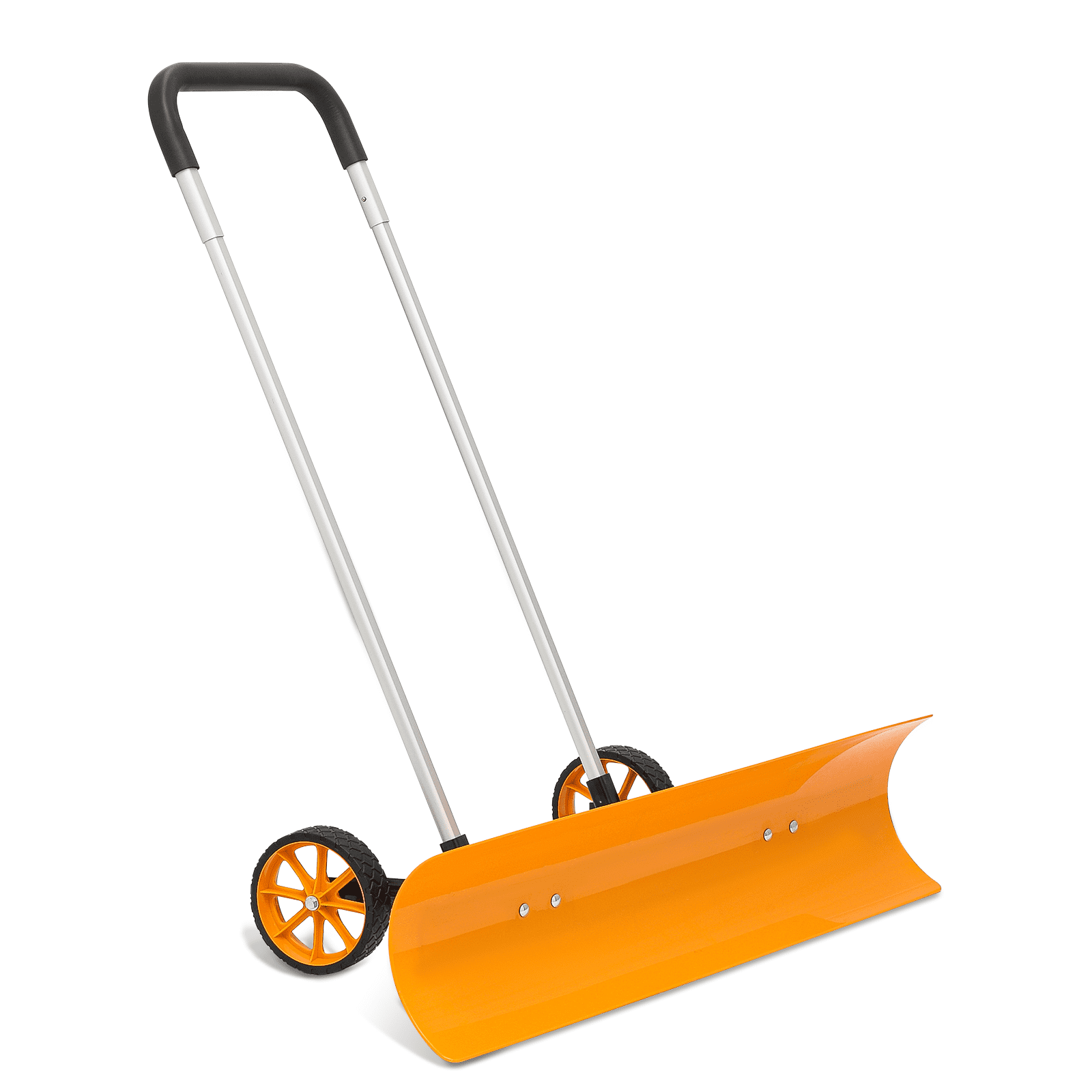 Magshion HeavyDuty Snow Pusher, 37.5in Wide Rolling Plow Shovel