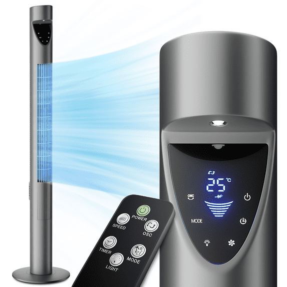 Magshion 47 in 3-Speed Remote Controlled Oscillating Tower Fan