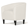 thumbnail image 1 of Magshion Upholstered Barrel Chair Accent Chair, Sherpa Fabric Single Sofa Chair with Armrest, for Living Room Office, Cream, 1 of 11
