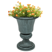 Magshion Urn Planter Flower Pot Vase Outdoor Garden Ironplanters Front Column Wedding Pots Tall Door Moroccan Classic Green Stand