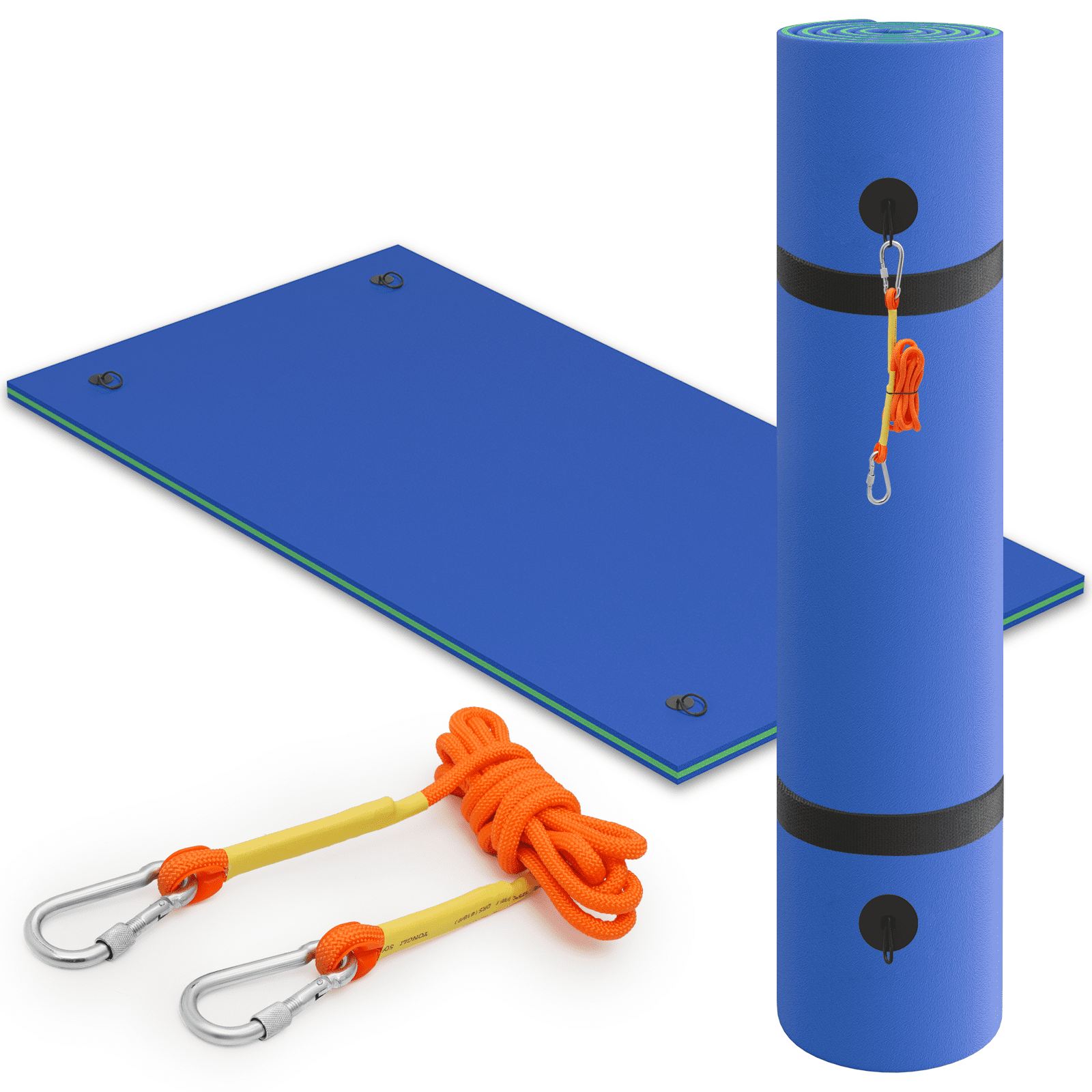 Magshion Water Floating Mat Foam Pad, 12x6FT Bouncy TearResistant XPE Foam, Giant Lake Mat Lily