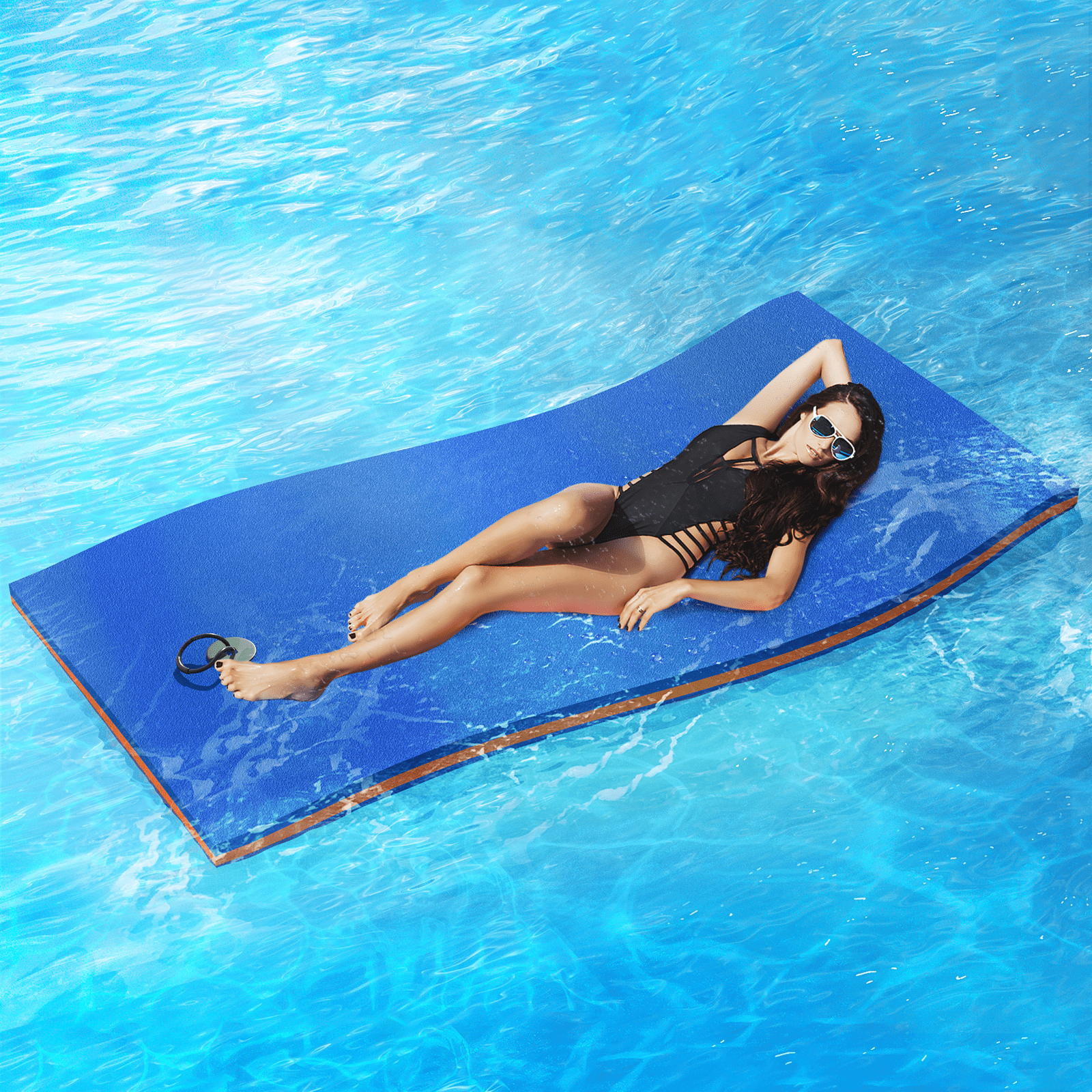 Magshion Water Floating Mat Foam Pad, 6x3FT Bouncy TearResistant XPE